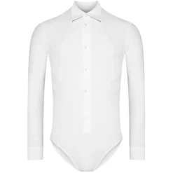 Hvid body skjorte til herrer - Ready4dance