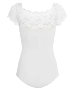 Hvid dragt med blonde foroven So Danca