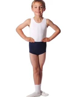 Hvid tank body til ballet drenge/herre