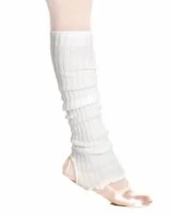Hvide benvarmere til ballet og dans - 60 CM