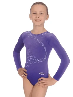 Lilla velour gymnastikdragt piger The zone