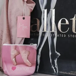 Lille rosa balletpung med flot ballet motiv
