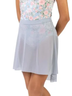 Lyseblå pull on mesh skørt fra Mara Dancewear