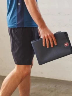 Manduka blå let travel måtte til yoga