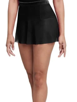 Mesh pull-on danseskørt med velour i taljen