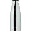 Miin drikkeflaske 500ml - blank sølv look