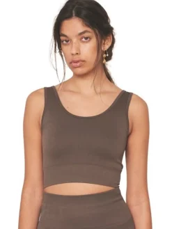 Moonchild crop top i brun