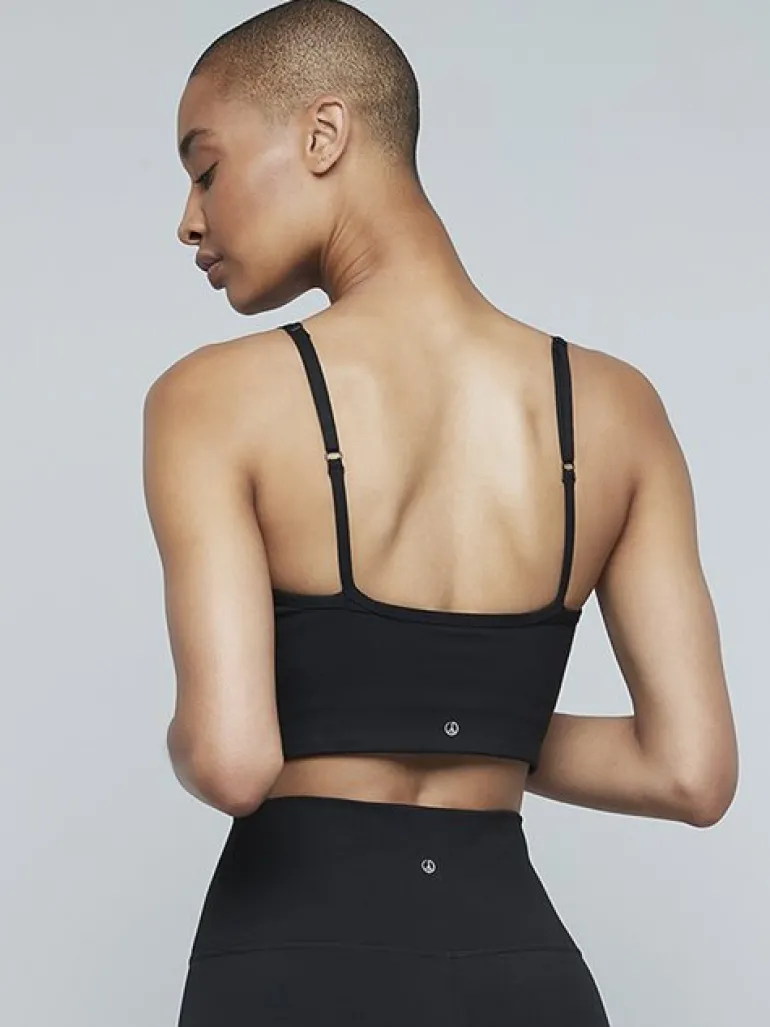 Moonchild sort blød top med puder lunar luxe