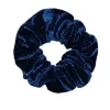 Mørkeblå velour hårelastik