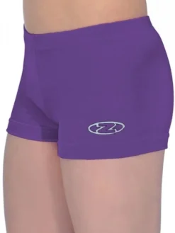 Mørkelilla basic velour shorts til piger gym The zone