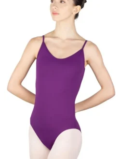 Mørkelilla dragt med strop design på ryggen fra BalletRosa