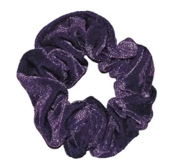 Mørkelilla velour hårelastik