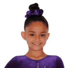 Mørkelilla velour hårelastik