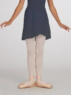 Navy chiffon skirt børn Capezio