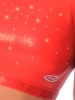 Rød blank kort gymnastiktop piger The zone