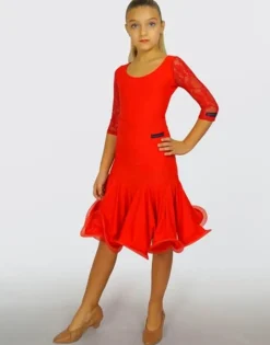 Rød body til dans til piger - Ready4dance