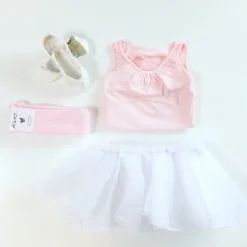 Rosa balletdragt til piger m. hjerte ryg Bloch