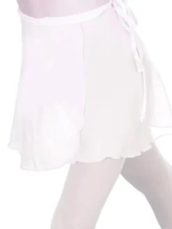 Seré hvid chiffon slå om skørt