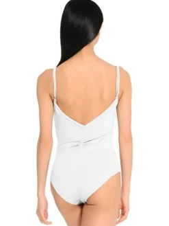 Seré hvid dragt m. justerbare stropper og rynkedetaljer