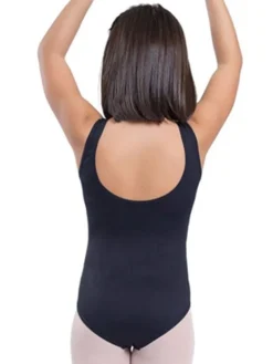 Seré sort bomuldsdragt u.ærmer ballet/gymnastik