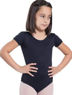 Seré sort dragt m.kort ærme ballet/gymnastik