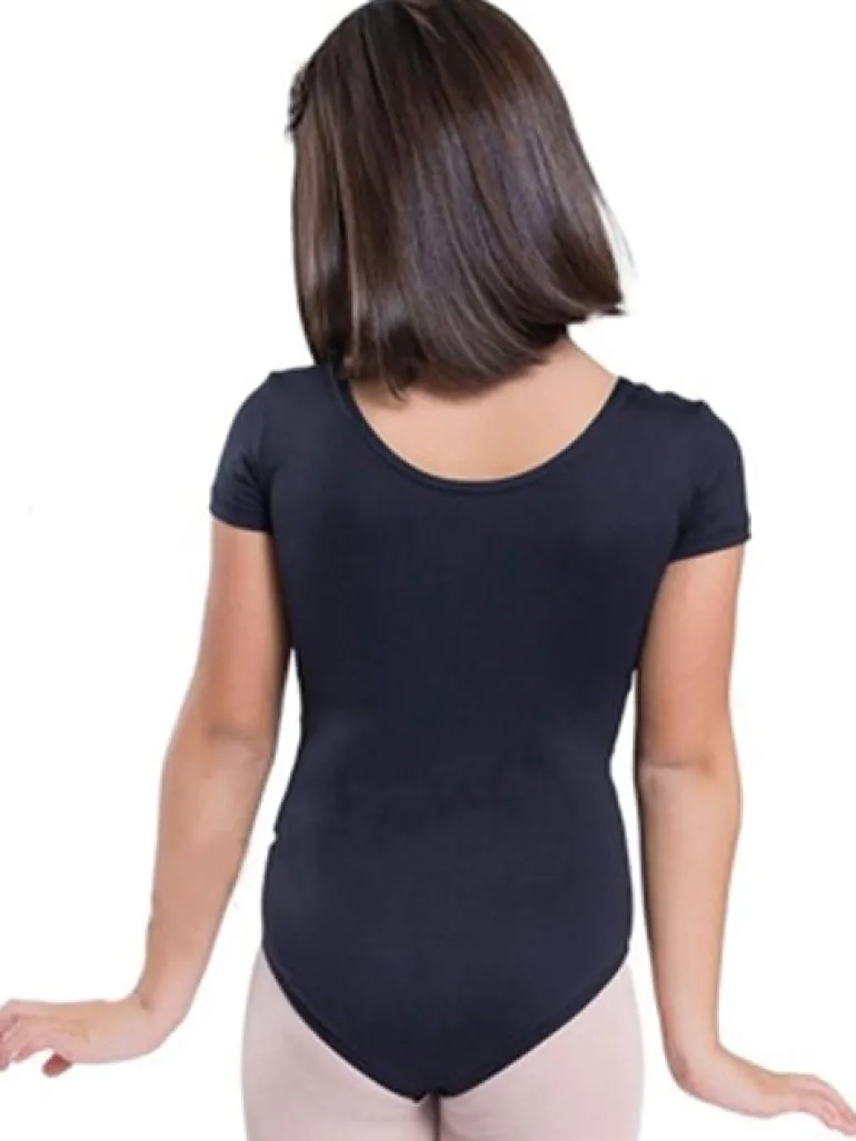 Seré sort dragt m.kort ærme ballet/gymnastik