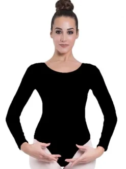 Seré sort dragt m.lang ærme ballet/gymnastik