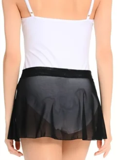 Seré sort pull on mesh skørt