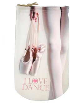 Sko pose til balletsko med print og beige net