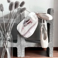 Sko pose til balletsko med print og beige net