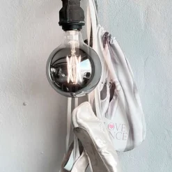 Sko pose til balletsko med print og beige net