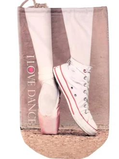 Sko pose til balletsko med tåsko og sneakers print