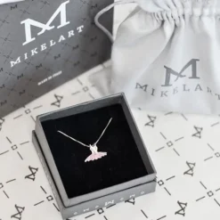 Sølv halskæde balletdanser tutu Mikelart