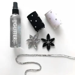 Sølv paliet stjerne hårclips