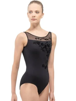 Sort balletdragt med mesh og broderi fra BalletRosa