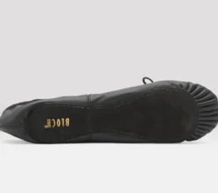 Sort balletsko/springsko skind m. fuldsål Bloch