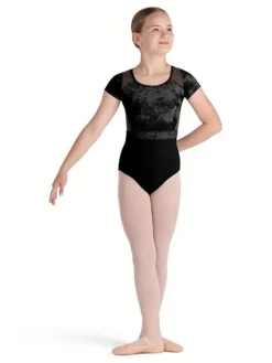 Sort dragt med velour, mesh og flot ryg fra Bloch