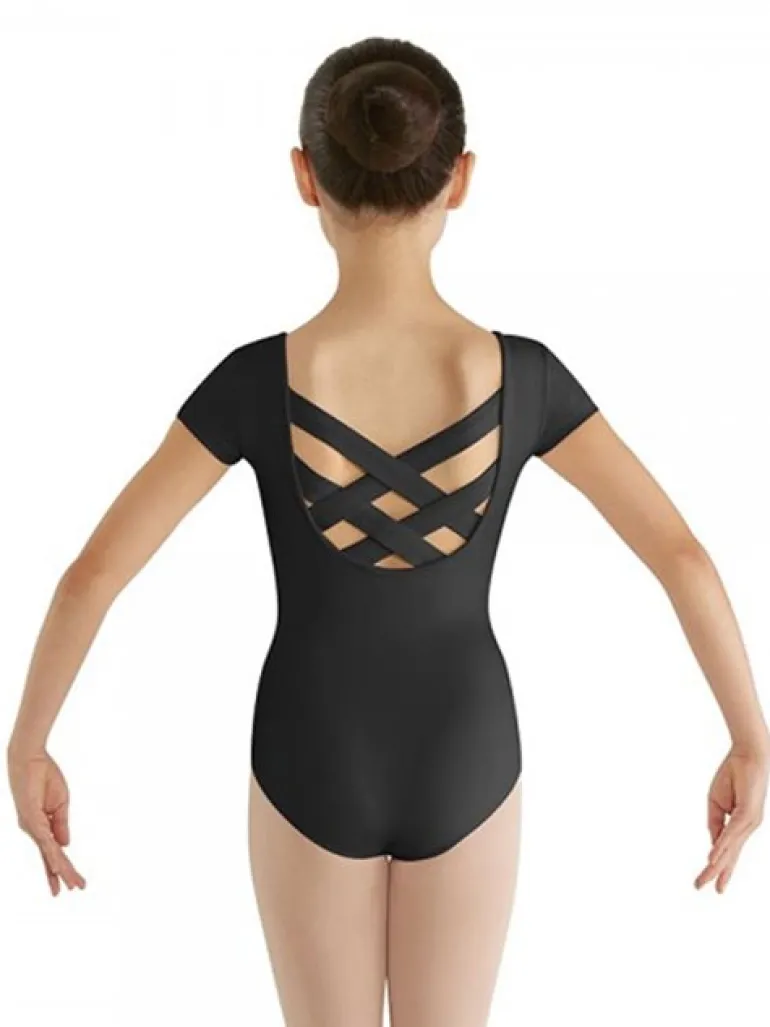 Sort dragt til piger m. flot ryg Bloch