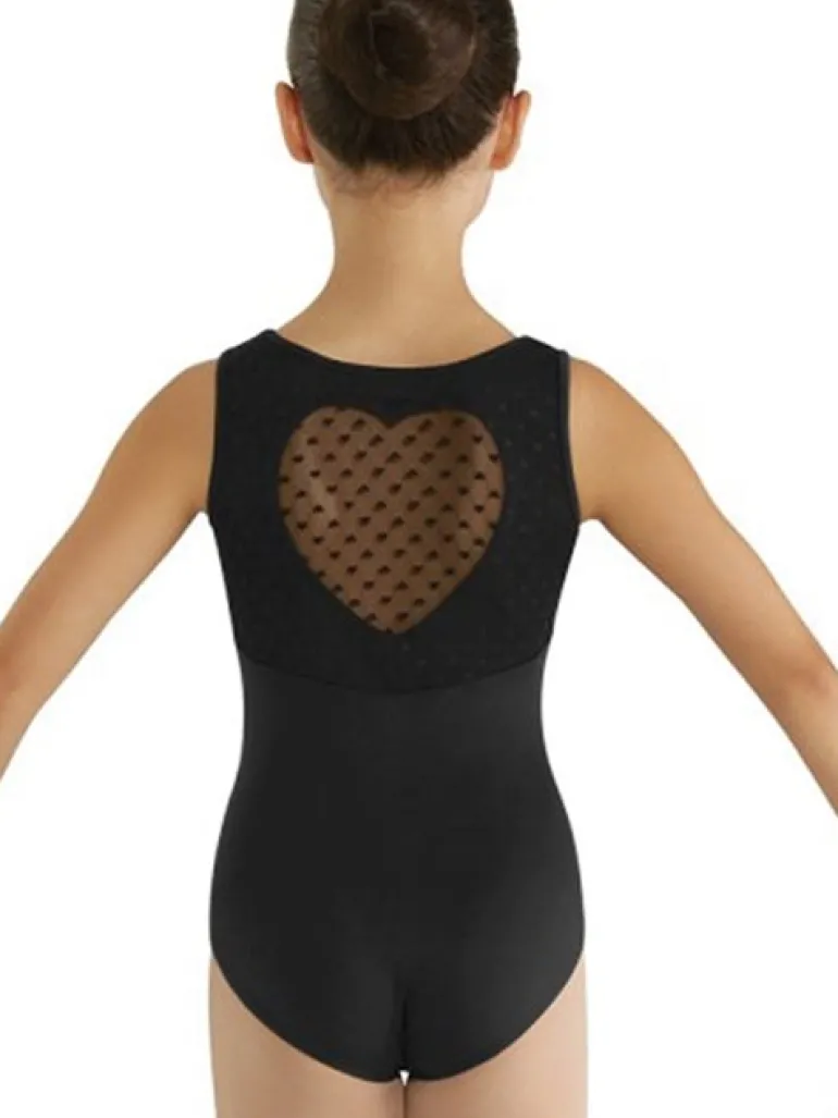 Sort dragt til piger m. hjerte ryg Bloch