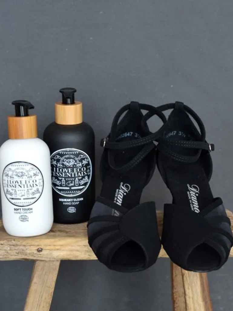 Sort flot dansesko til tango/salsa/latin