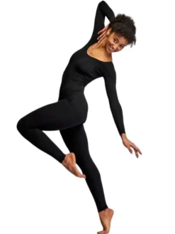 Sort heldragt med lange ærmer Tempsdanse