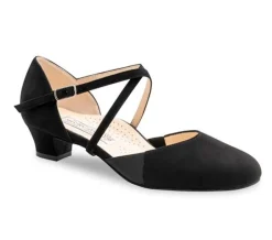 Sort lav ruskinds dame dansesko Werner Kern - Ronja