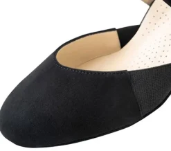 Sort lav ruskinds dame dansesko Werner Kern - Ronja