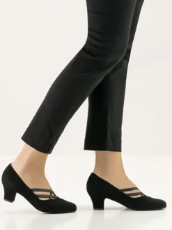 Sort ruskind dame dansesko Ruby Werner Kern