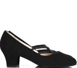 Sort ruskind dame dansesko Ruby Werner Kern