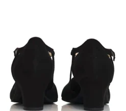 Sort ruskind dansesko med 4,5 cm hæl Werner Kern - Gala