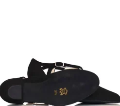 Sort ruskind dansesko med 4,5 cm hæl Werner Kern - Gala