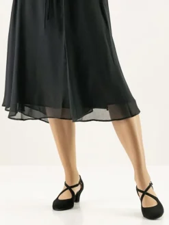 Sort ruskind dansesko med 4,5 cm hæl Werner Kern - Gala