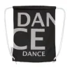 Sort rygsæk med Dance skrift