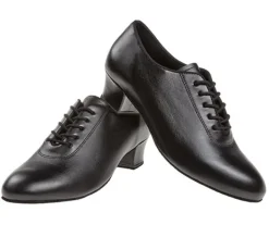 Sort træningssko fra Diamant i sort skind til damer